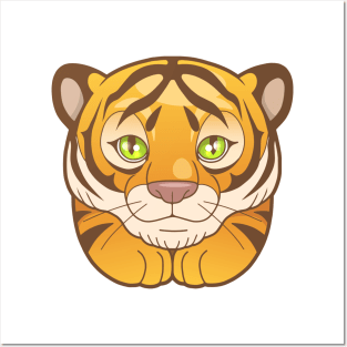 little cute tiger Posters and Art